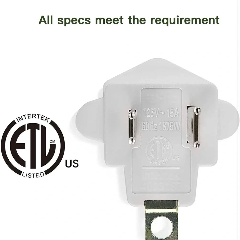 2-Pack ETL Listed 3 prong to 2 pong adopter